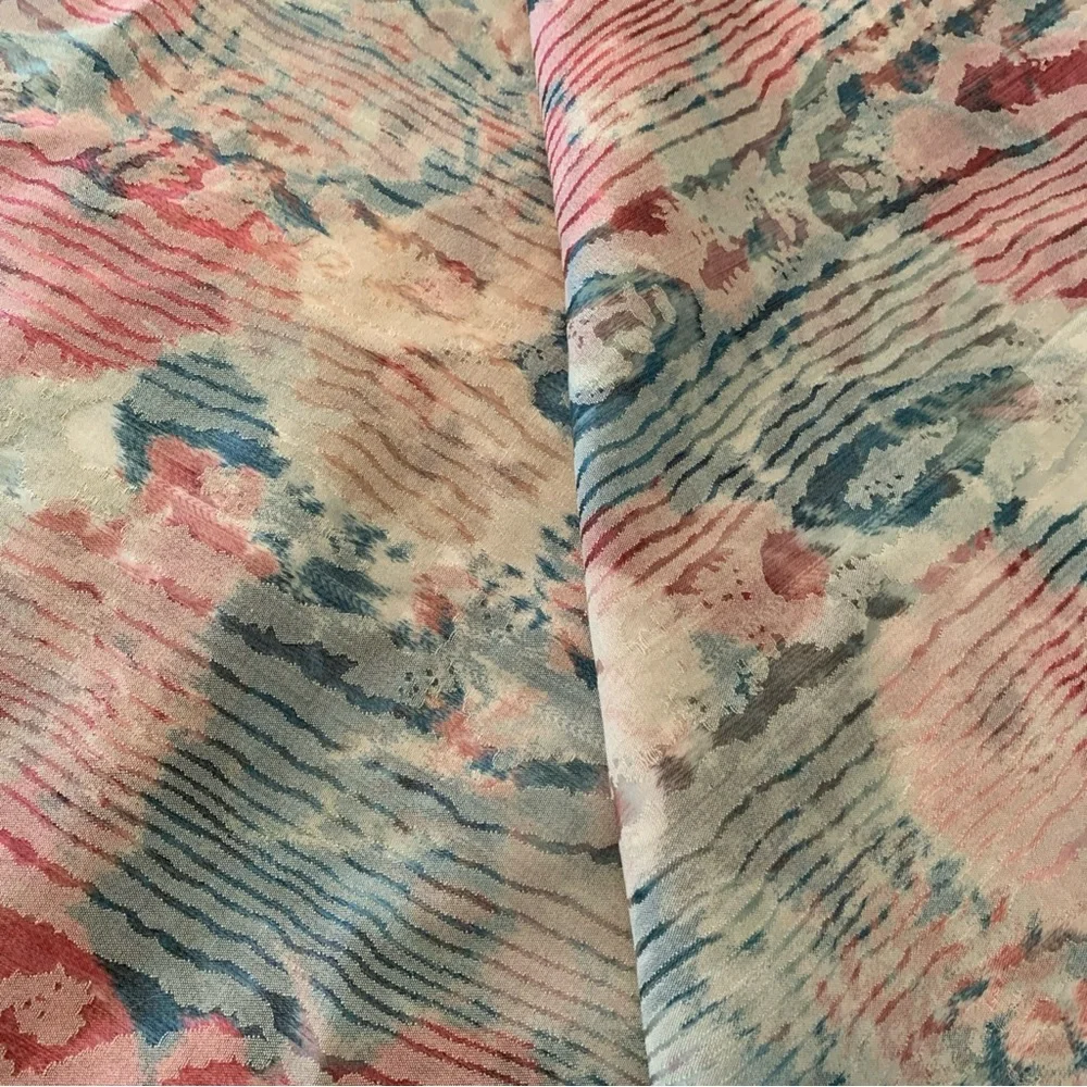 54” X 64” Pink & Blues Upholstery Fabric
